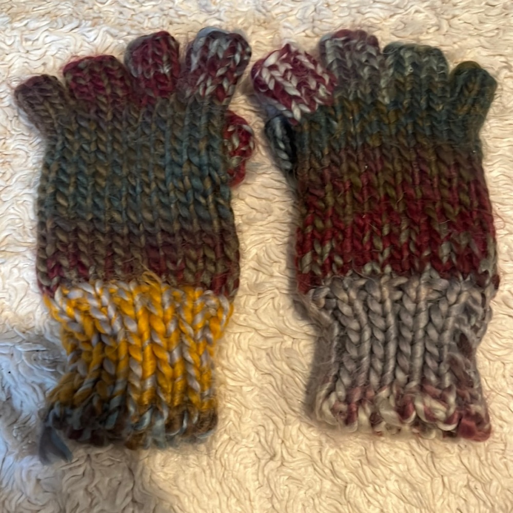 Womens knit fingerless gloves